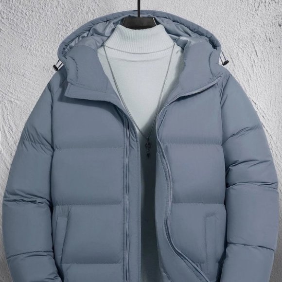 . Other - Dusty Blue Mens Puffer Coat